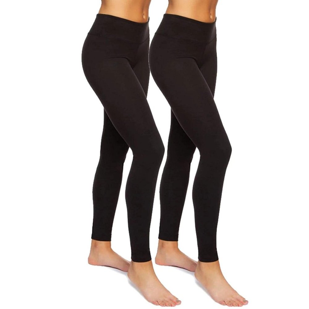 Felina 2-Pk Performance Sueded Legging Black NWOT